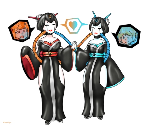 Twin Geisha Bots by Dakra-Dhark thumbnail